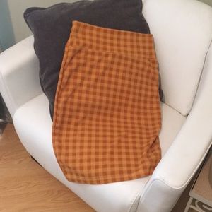 LuLaRoe Mustard Yellow Pencil Skirt